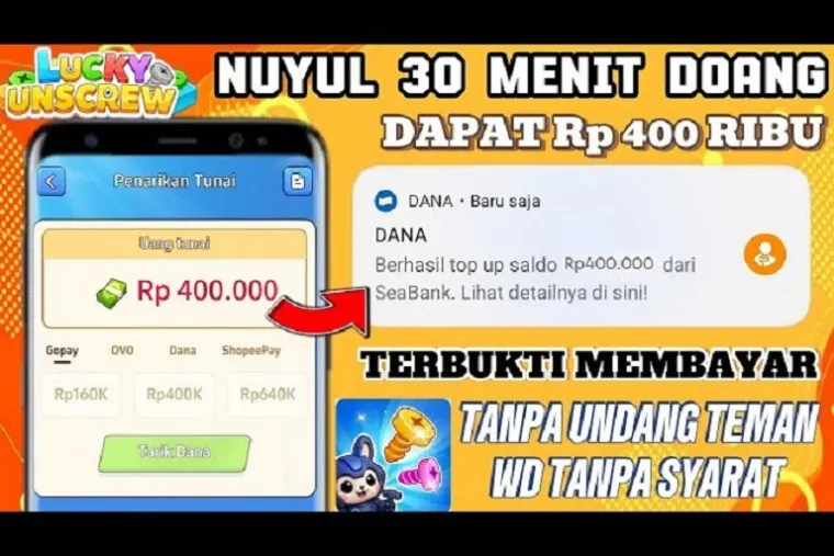 LuckyUnscrew Aplikasi Penghasil Uang yang Menyenangkan untuk Era Digital.